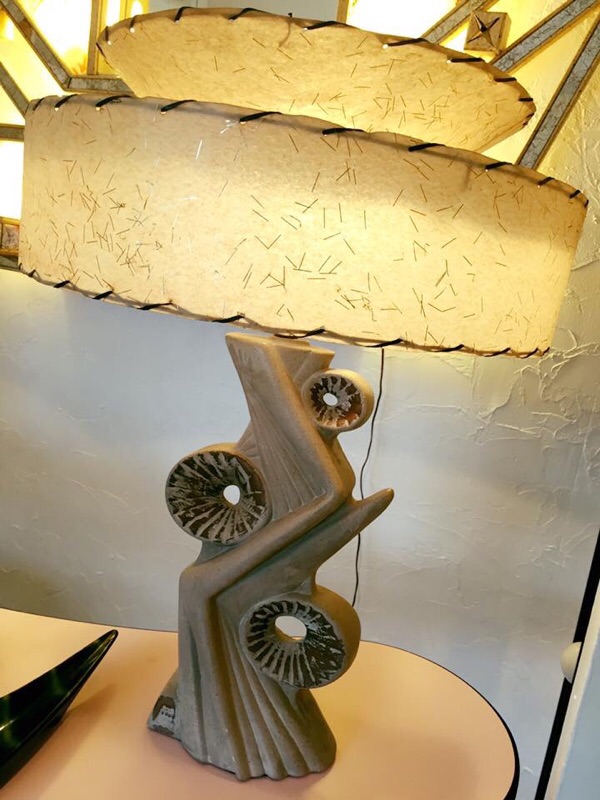 50's Ceramic Table Lamp Pair #468